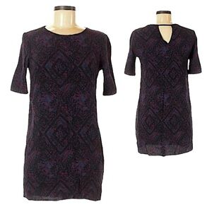 🌺 Urban Outfitters Staring at Stars Purple Paisley Floral Mini Dress Size S